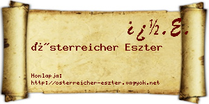 Österreicher Eszter névjegykártya