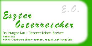 eszter osterreicher business card