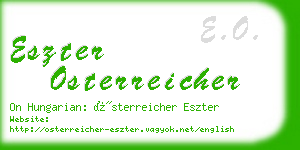 eszter osterreicher business card